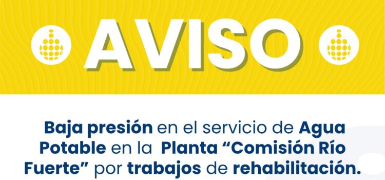 JAPAMA realizará trabajos en Planta Potabilizadora Río Fuerte; zona norte de Los Mochis presentará baja presión este martes JAPAMA realizará trabajos en Planta Potabilizadora Río Fuerte; zona norte de Los Mochis presentará baja presión este martes